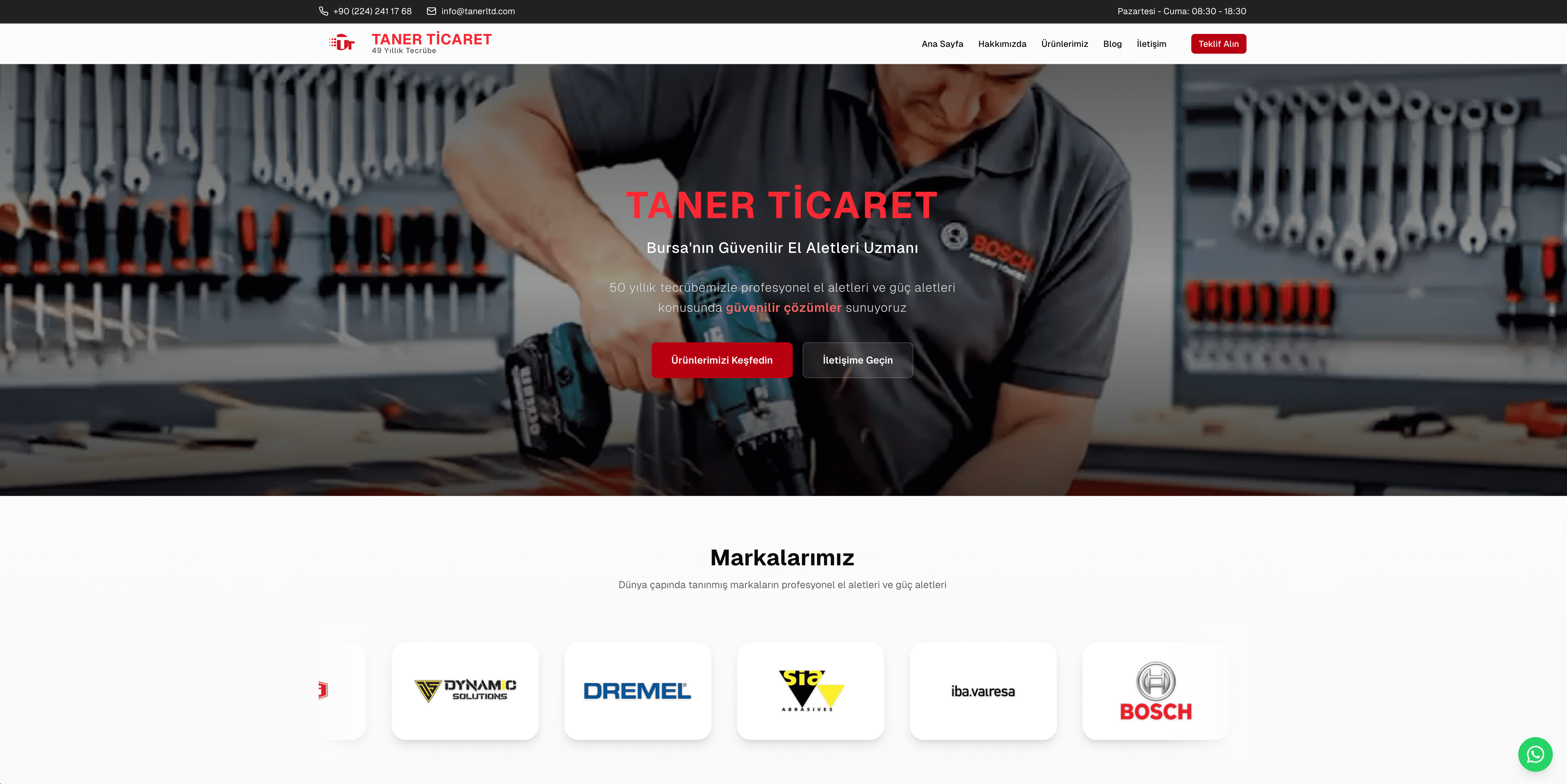 Taner Ticaret - UI & UX / Web Tasarımı sektöründe Vodesoft Yazılım Projesi